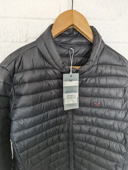 NEW Crew Clothing Lightweight Quilted Jacket - Size XL - Black - P2P 24" - Picture 7 of 9